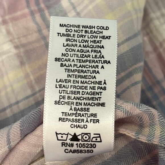 Pastel plaid NWT Current Elliott Boyfriend Shirt NWT - Picture 10 of 10